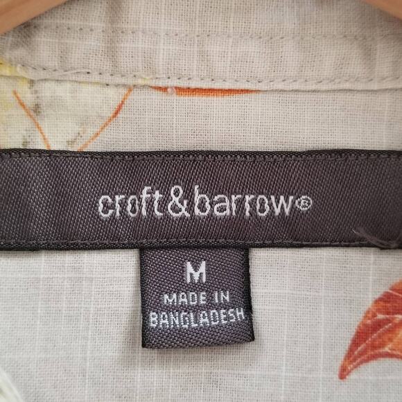 Croft & Barrow Hawaiian Tropical Button Up Short Sleeve Shirt M Tiki Polynesian - Picture 3 of 7